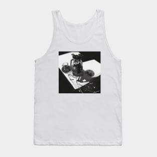 Coffee Vintage Monochrome Pointillism Coffeebeans Tank Top